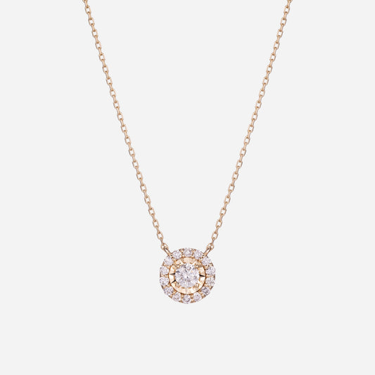 K14 K18 0.5カラット 天然 ダイヤモンド ネックレス：イエロー / 14K 18K 0.5 Carat Natural Diamond Necklace - Yellow