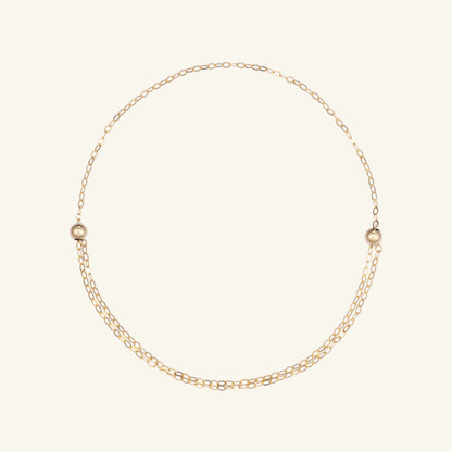 K14 K18 マルチウェイ スライド ボール ブレスレット & アンクレット / 14K 18K Multi-Way Slide Ball Bracelet & Anklet