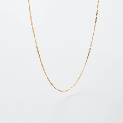 K14 イエロー ゴールド ベーシック レイヤード カーブ チェーン ネックレス / 14K Yellow Gold Basic Layered Curved Chain Necklace