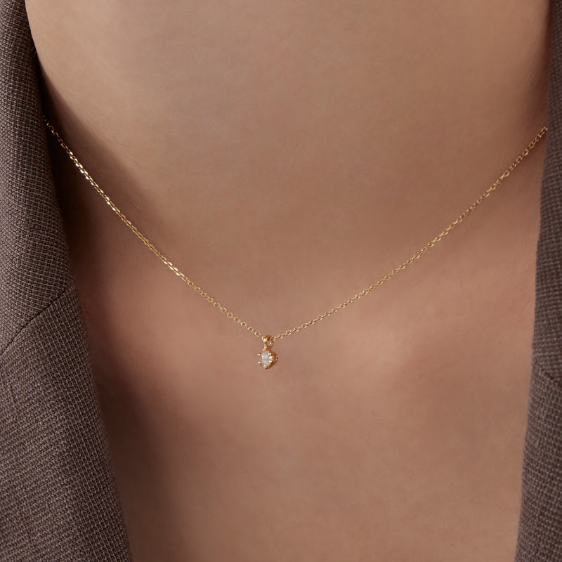 K14 スモール ラフ ダイア ネックレス / 14K Small Rough Dia Necklace