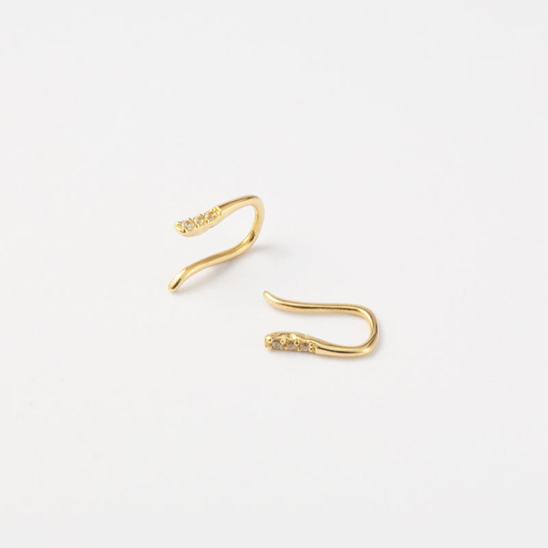 K14 ウェーブ フック ピアス / 14K Wave Hook Earrings|22700円