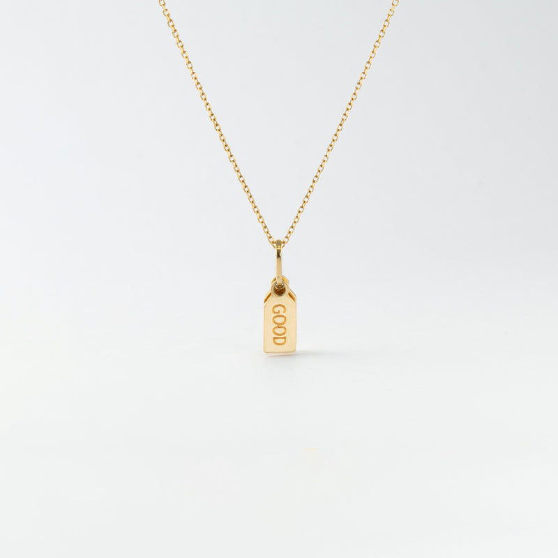 K14 グッドラック タグ ネックレス / 14K Good Luck Tag Necklace