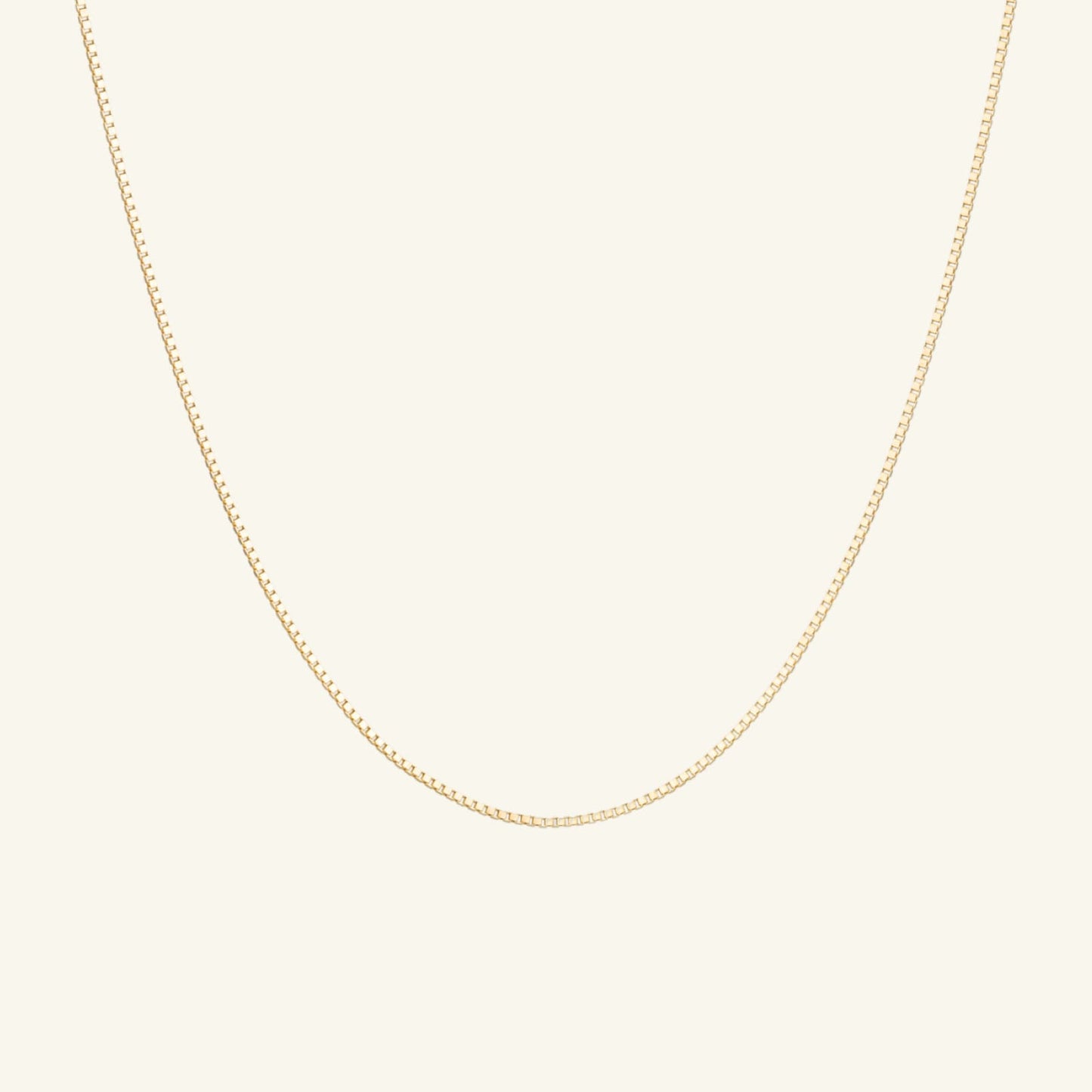 K14 スリム ボックス チェーン ネックレス / 14K Slim Box Chain Necklace