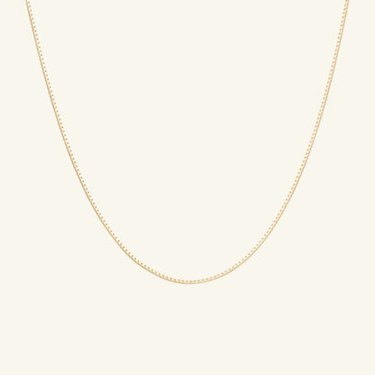 K14 スリム ボックス チェーン ネックレス / 14K Slim Box Chain Necklace