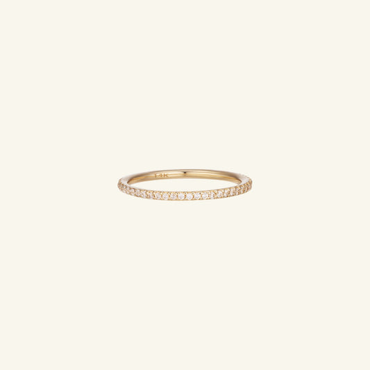 K14 デイリー ホワイト ストーン スモール エタニティリング / 14K Daily White Stone Small Eternity Ring