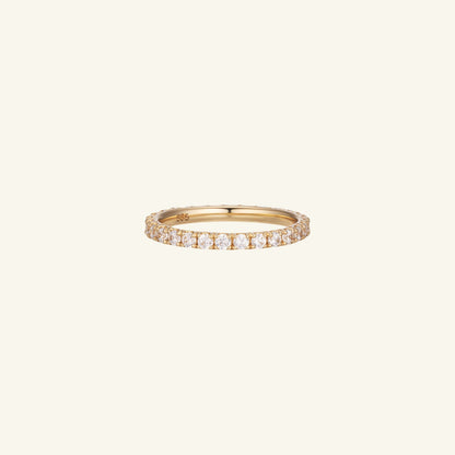 K14 デイリー ホワイト ストーン ミディアム エタニティリング/ 14K Daily White Stone Medium Eternity Ring