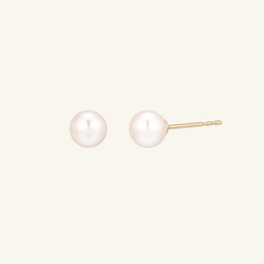 【秋の大感謝祭50％クーポン】 K14 アコヤ パール ピアス / 14K Akoya Pearl Earrings