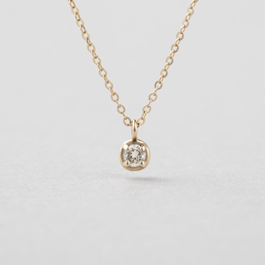 K14 プチ 天然 コニャックダイヤ ネックレス / 14K Petit Natural Cognac Diamond Necklace