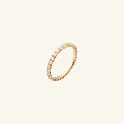 K14 デイリー ホワイト ストーン ミディアム エタニティリング/ 14K Daily White Stone Medium Eternity Ring