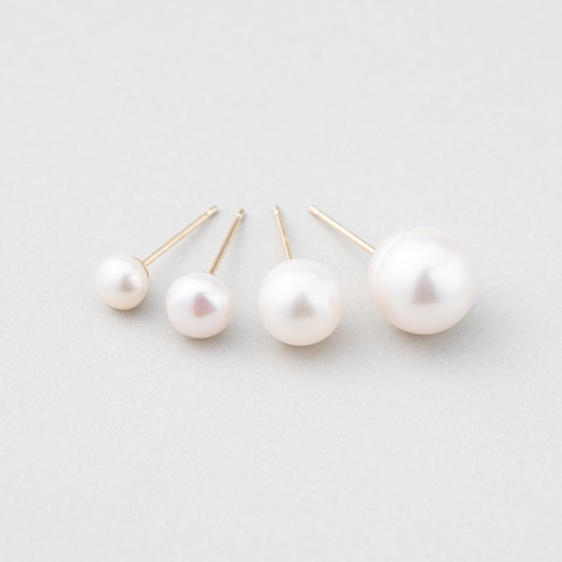 K14 天然 淡水パール ピアス / 14K Natural Freshwater Pearl Earrings | アモンズ – amondz