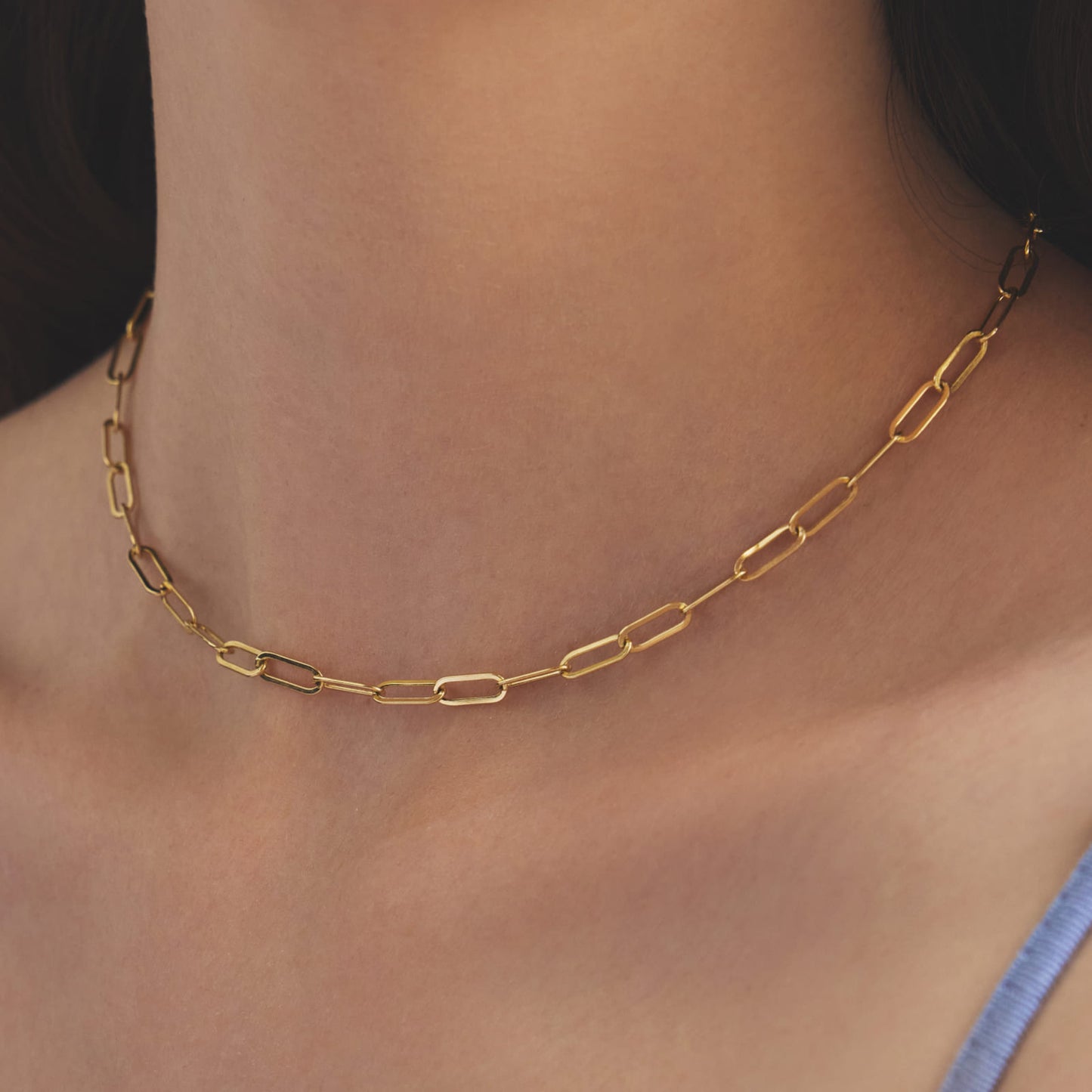 K14 ボリューム ホロー チェーン ネックレス / 14K Volume Hollow Chain Necklace