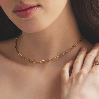 K14 ボリューム ホロー チェーン ネックレス / 14K Volume Hollow Chain Necklace