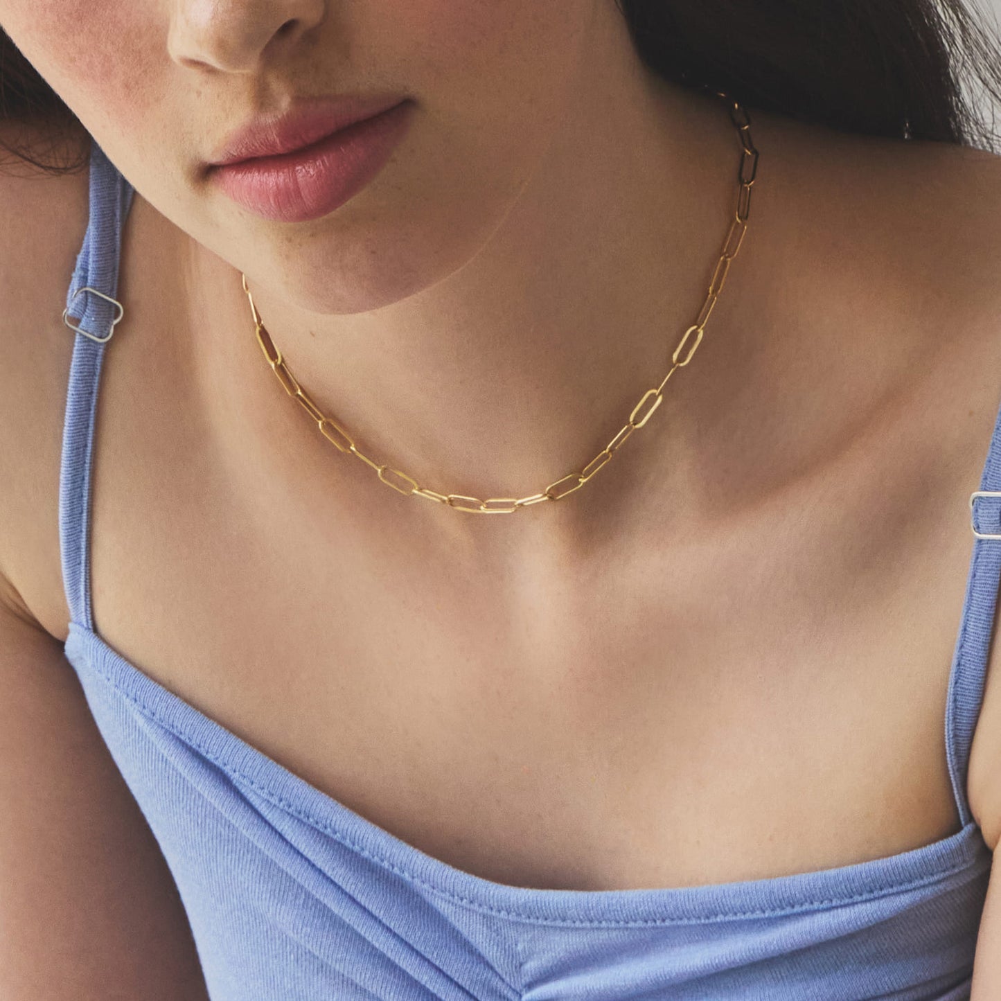 K14 ボリューム ホロー チェーン ネックレス / 14K Volume Hollow Chain Necklace