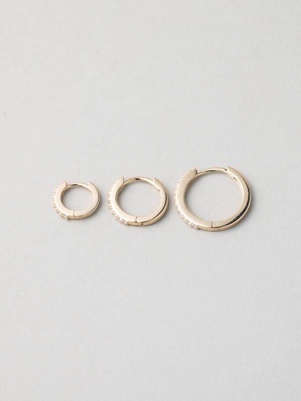 K14 フラット ストーン ワンタッチ ピアス [シングル] / 14K Flat Stone One Touch Earring [Single]