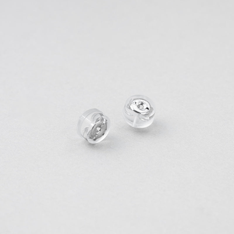 プラチナ K18 天然 ダイヤモンド 4プロン クラウン ピアス / Platinum 18K Natural Diamond 4 Prong  Crown Earrings