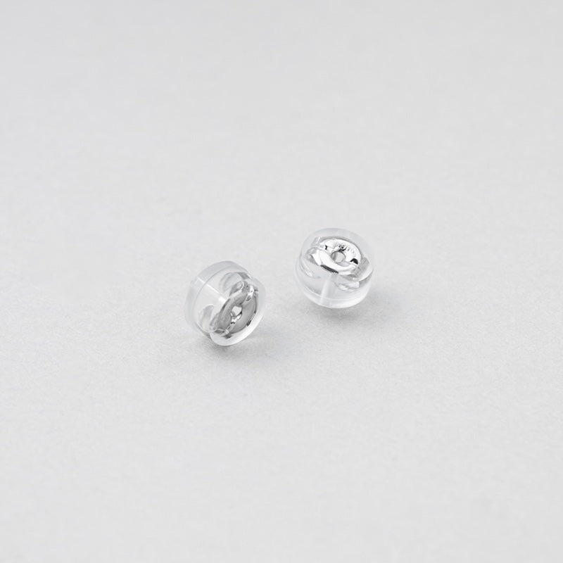 プラチナ K18 天然 ダイヤモンド 4プロン クラウン ピアス / Platinum 18K Natural Diamond 4 Prong Crown Earrings