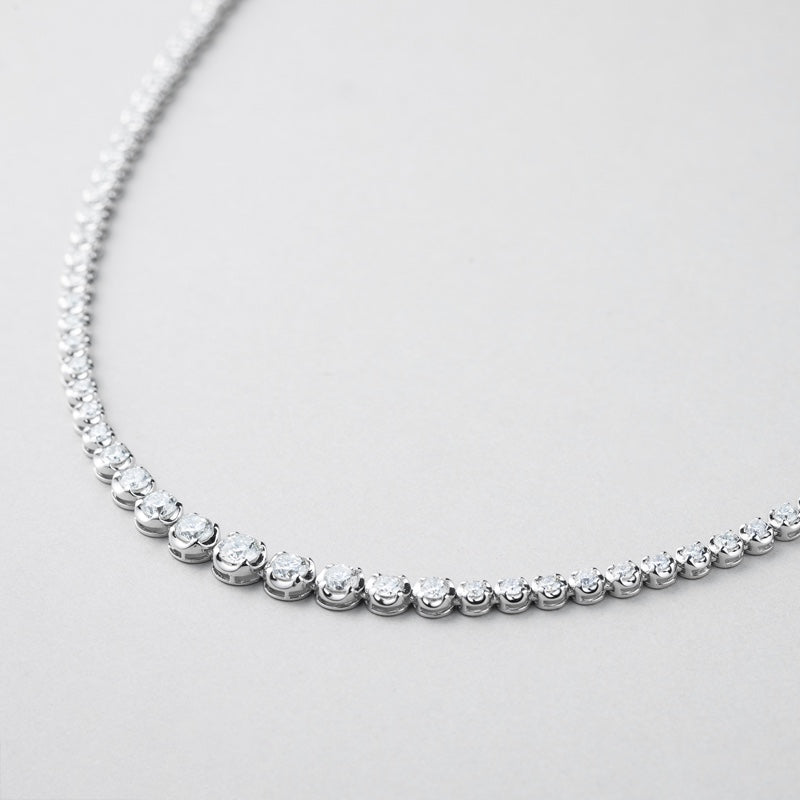 K18 天然 ダイヤモンド テニス グラデーション ネックレス / 18K Natural Diamond Crown Gradation  Necklace | アモンズ