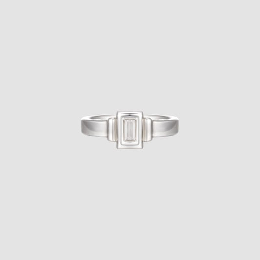 シルバー フレーム バゲット リング / SILVER FRAME BAGUETTE RING