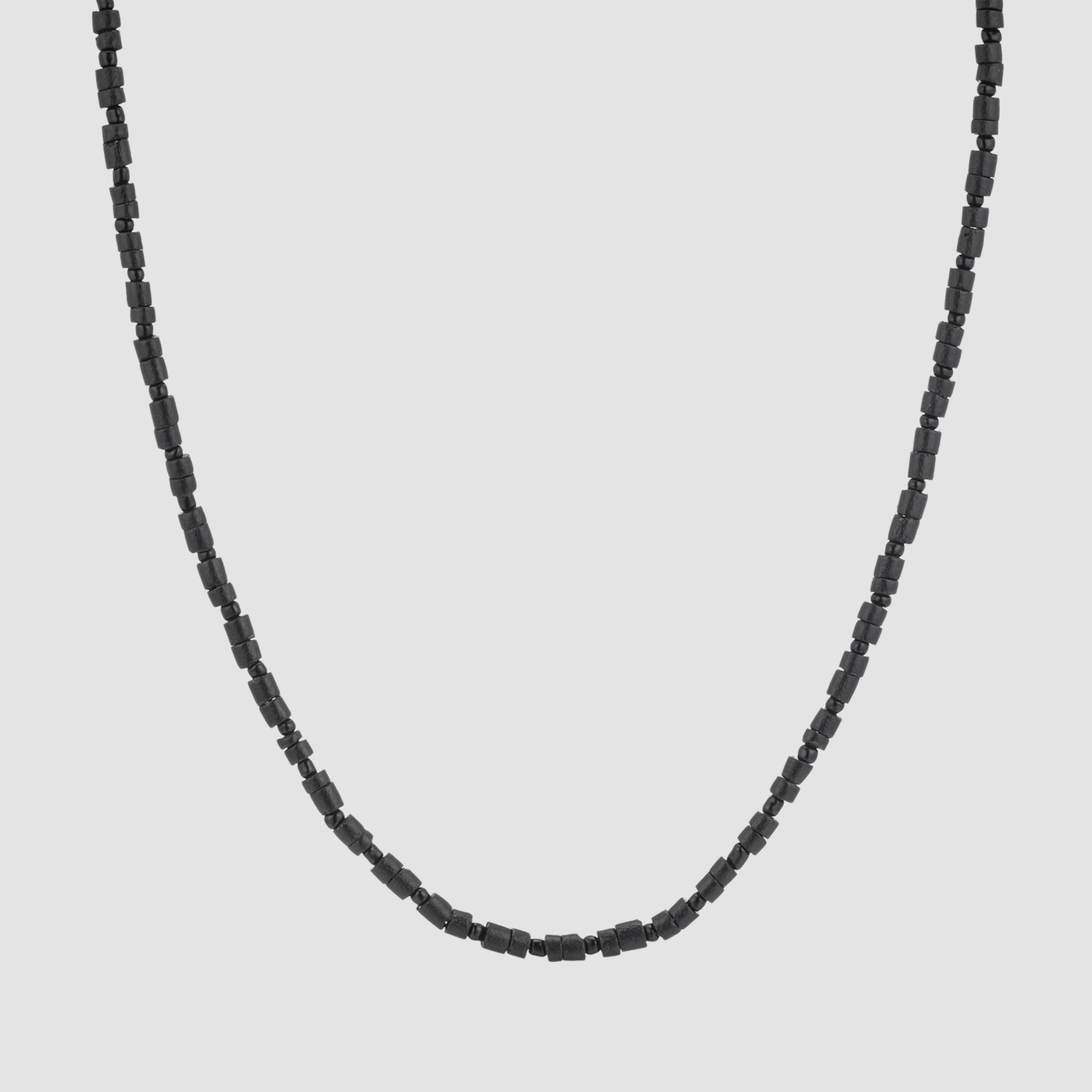 ブラックビーズ ネックレス Black Beads Necklace＃