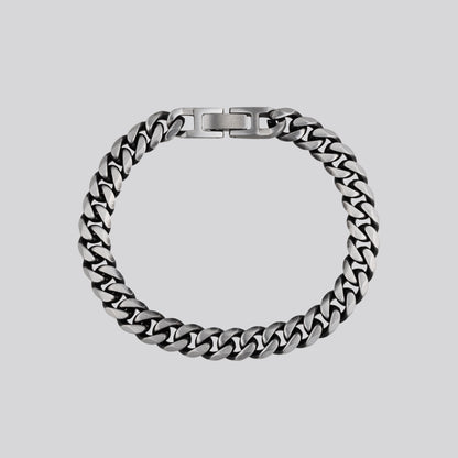 サージカル ボールド カーブ チェーン ブレスレット / SURGICAL STEEL BOLD CURVED CHAIN BRACELET