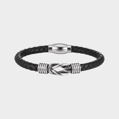 アンティーク ツイスト ロック レザー ブレスレット / ANTIQUE TWIST LEATHER BRACELET