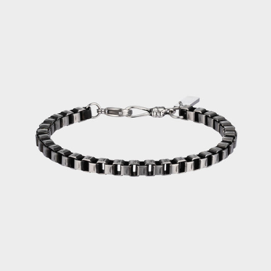 サージカル アンティーク ボックス チェーン ブレスレット / SURGICAL STEEL ANTIQUE BOX CHAIN BRACELET