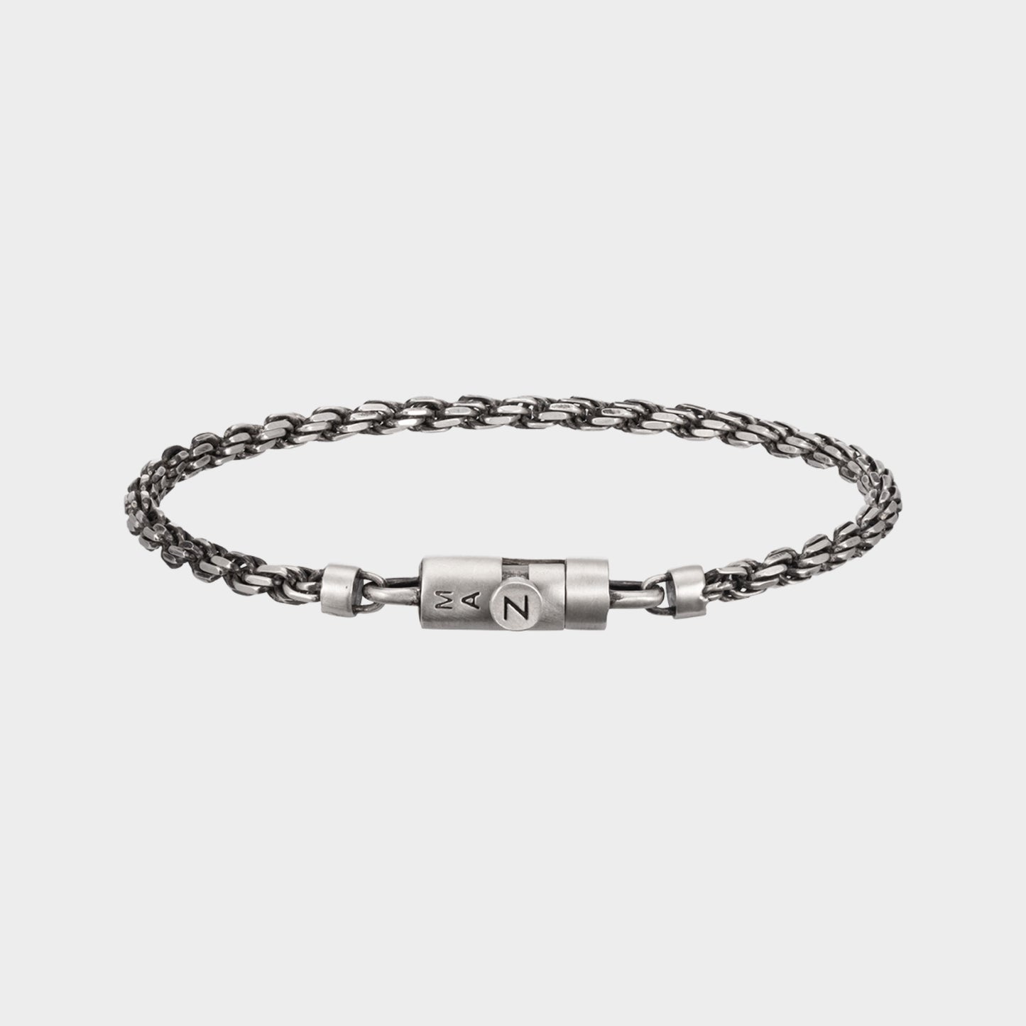 シルバー アンティーク マグネット ツイスト チェーン ブレスレット / SILVER ANTIQUE MAGNET TWIST CHAIN BRACELET