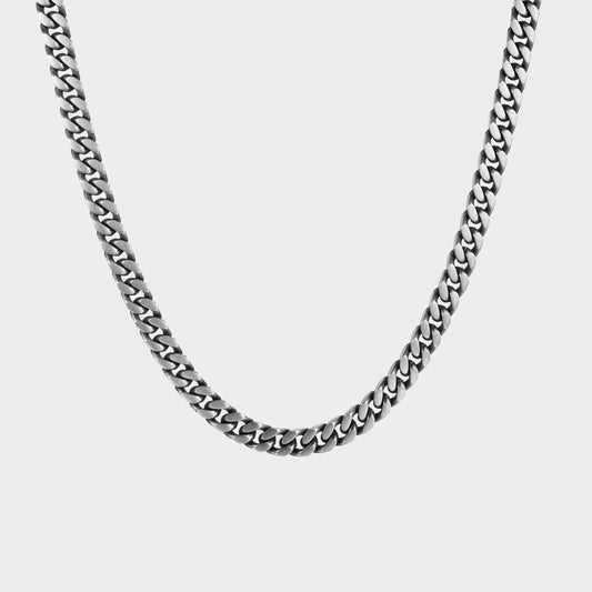 サージカル ボールド カーブ チェーン ネックレス / SURGICAL STEEL BOLD CURVED CHAIN NECKLACE