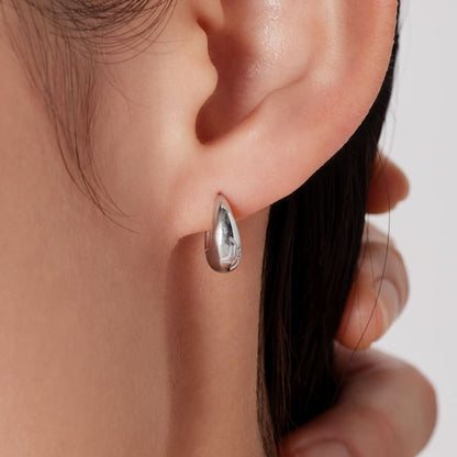 シルバー ボリューム ラバー ワンタッチ ピアス / Silver Volume Lover One-Touch Earrings