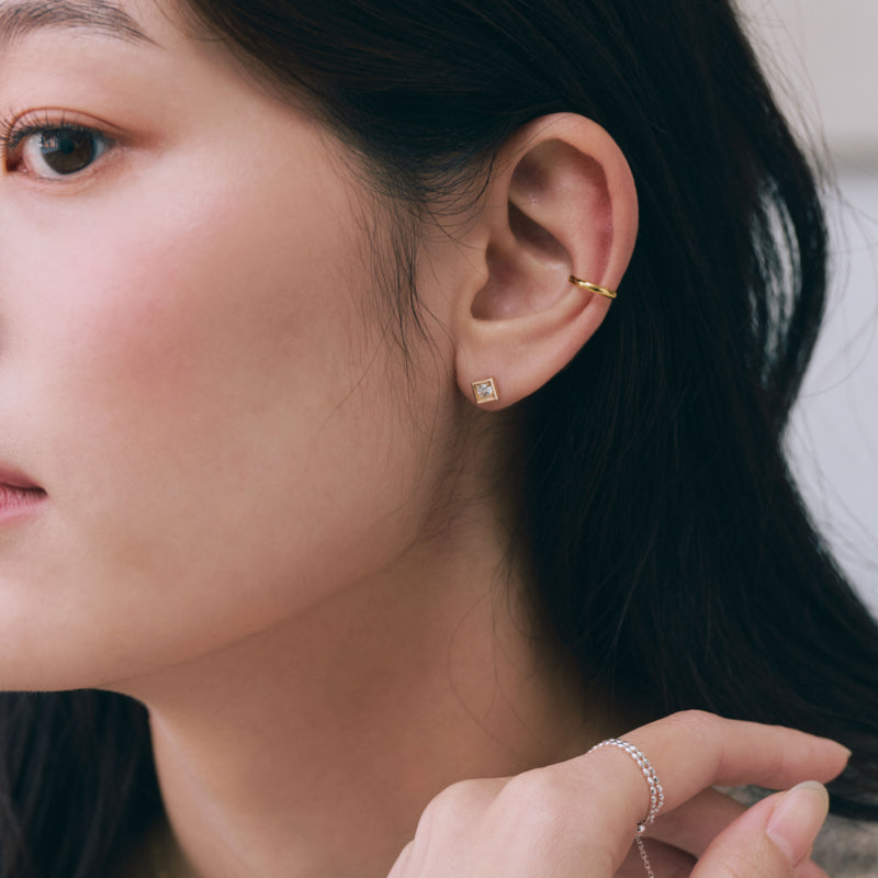 シルバー ベーシック スリム イヤーカフ / Silver Basic Slim Earcuff