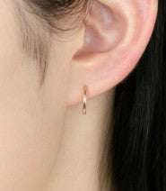 K14 ベーシック ミディアム ワンタッチ ピアス [シングル] / 14K Basic Medium One-Touch Earring