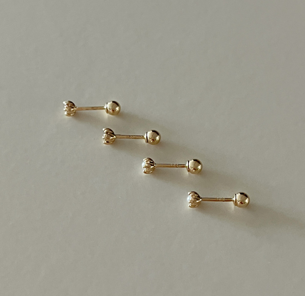 K14 2mm Cognac dia mini gold piercing