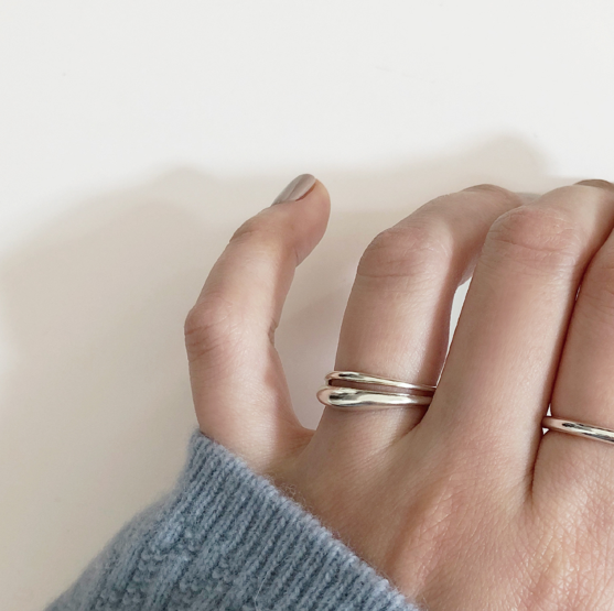 Almond Silver Ring