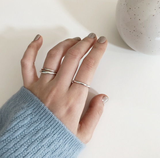 Almond Silver Ring
