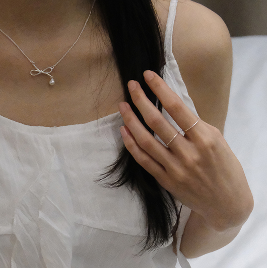 SHINE レイヤードスリムリング3点セット