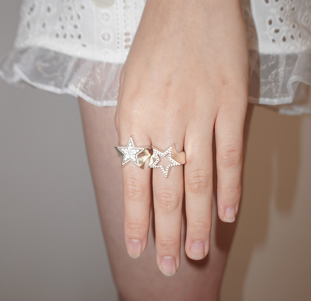 COOKIE FRAME STAR STUD RING
