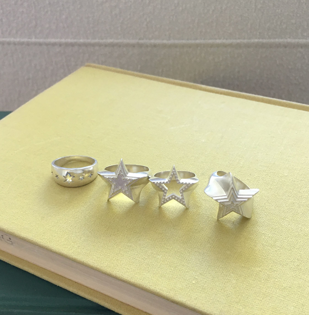 COOKIE FRAME STAR STUD RING