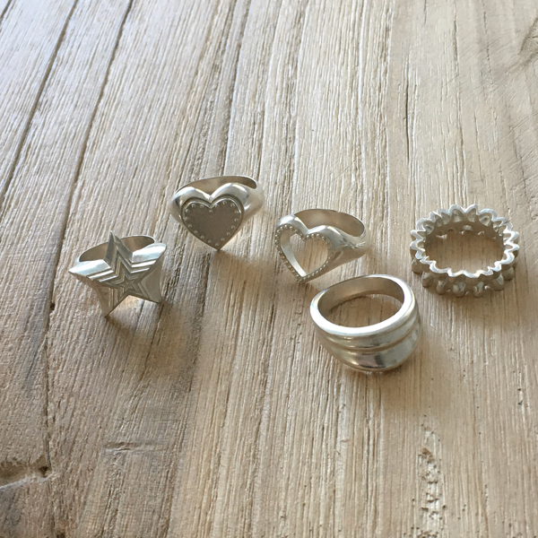 drape wave frill drop ring