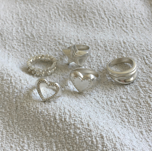 drape wave frill drop ring