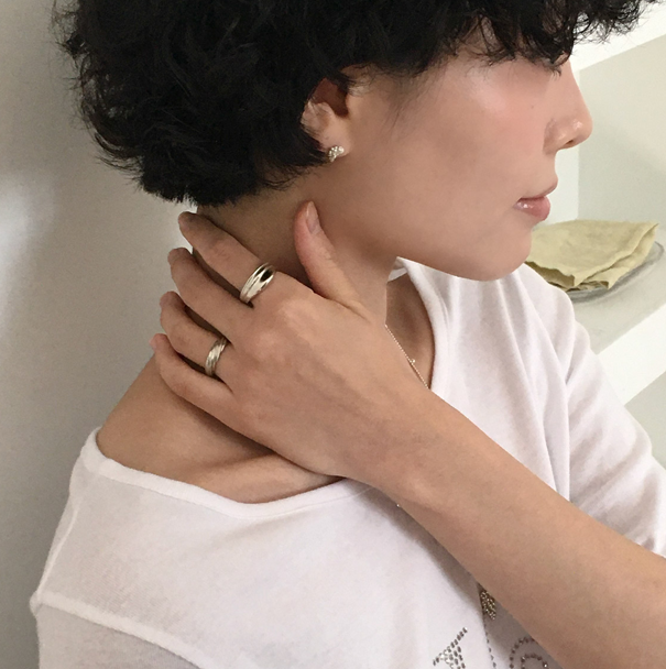 drape wave frill drop ring