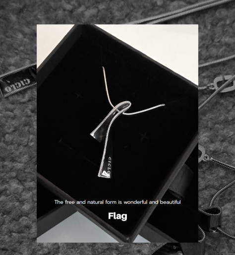 Ciclo Flag Necklace Silver