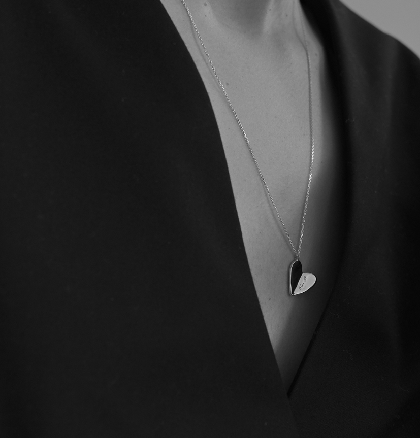 Heart Pendant Initial Necklace
