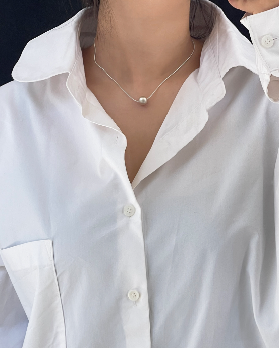 シルバー925 ボールネックレス スネークチェーン｜Ball Snake