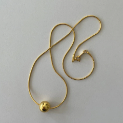 シルバー925 ボールネックレス スネークチェーン｜Ball Snake