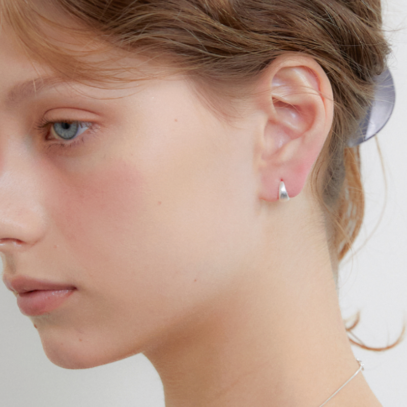 Matt Round Drop Earring
