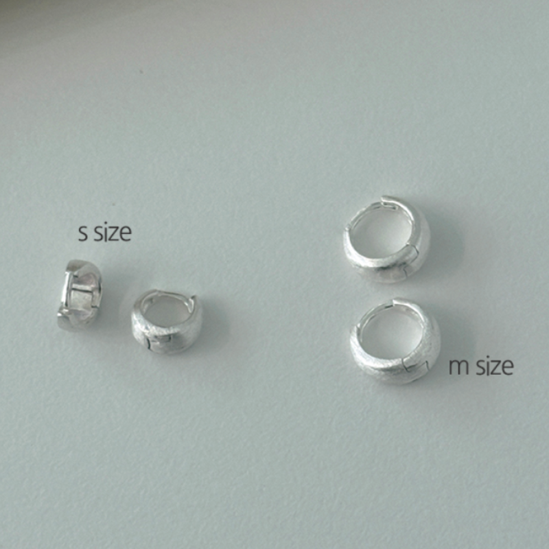 Matt Round Drop Earring