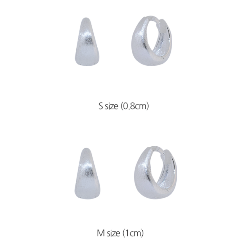 Matt Round Drop Earring