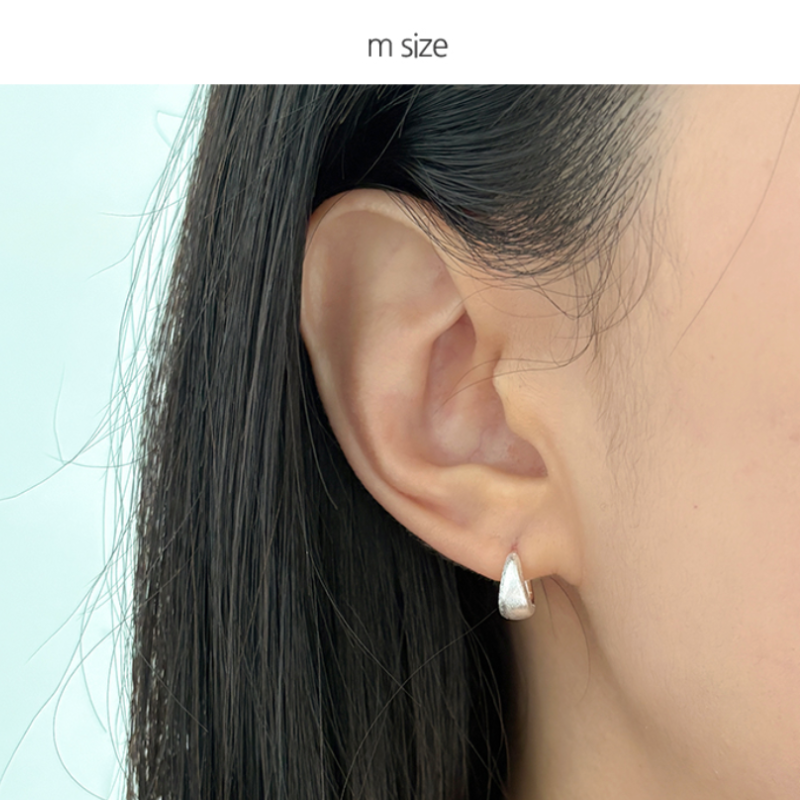 Matt Round Drop Earring
