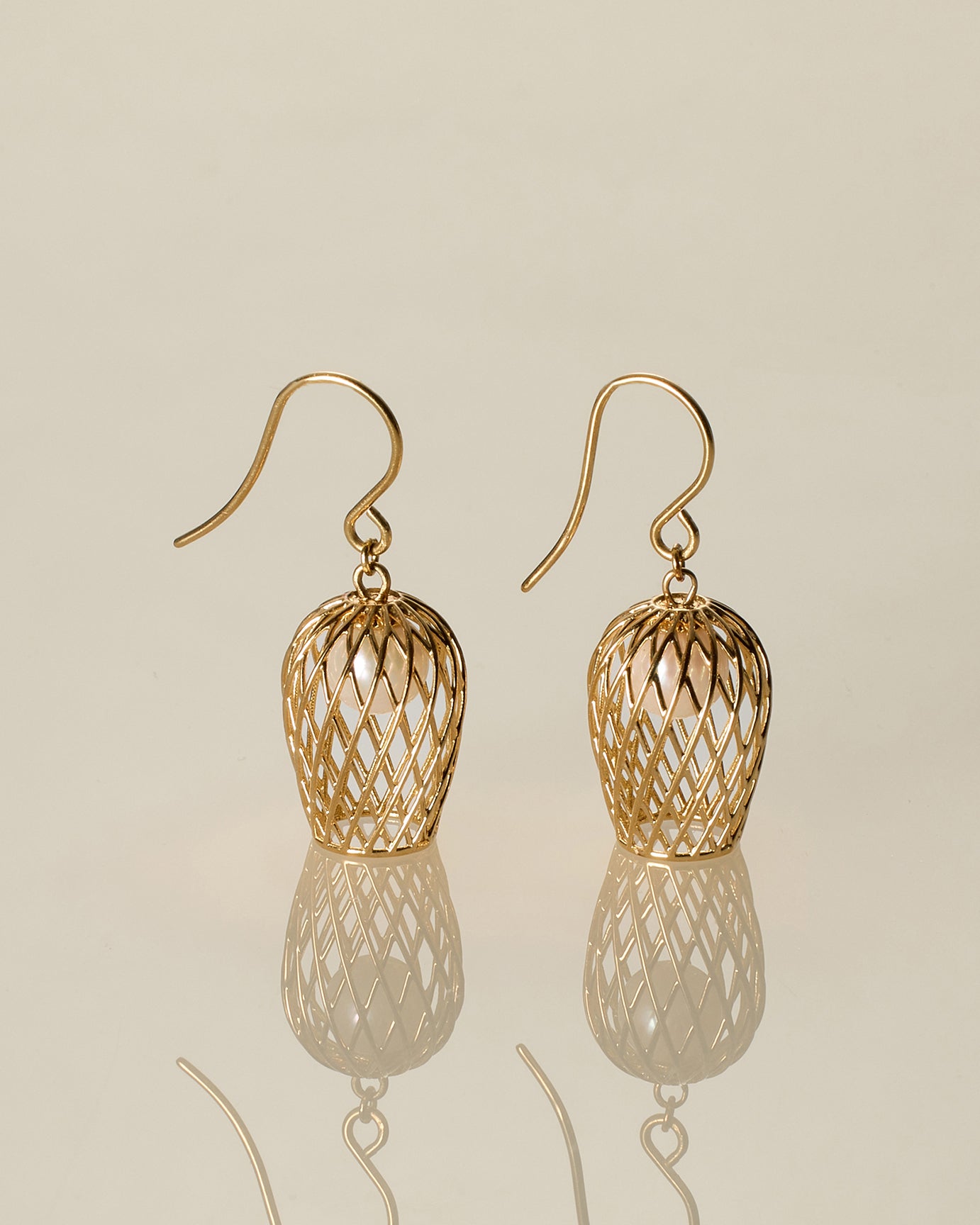 K10 ランタン パール ピアス / 10K lantern pearl pierced earring | アモンズ – amondz