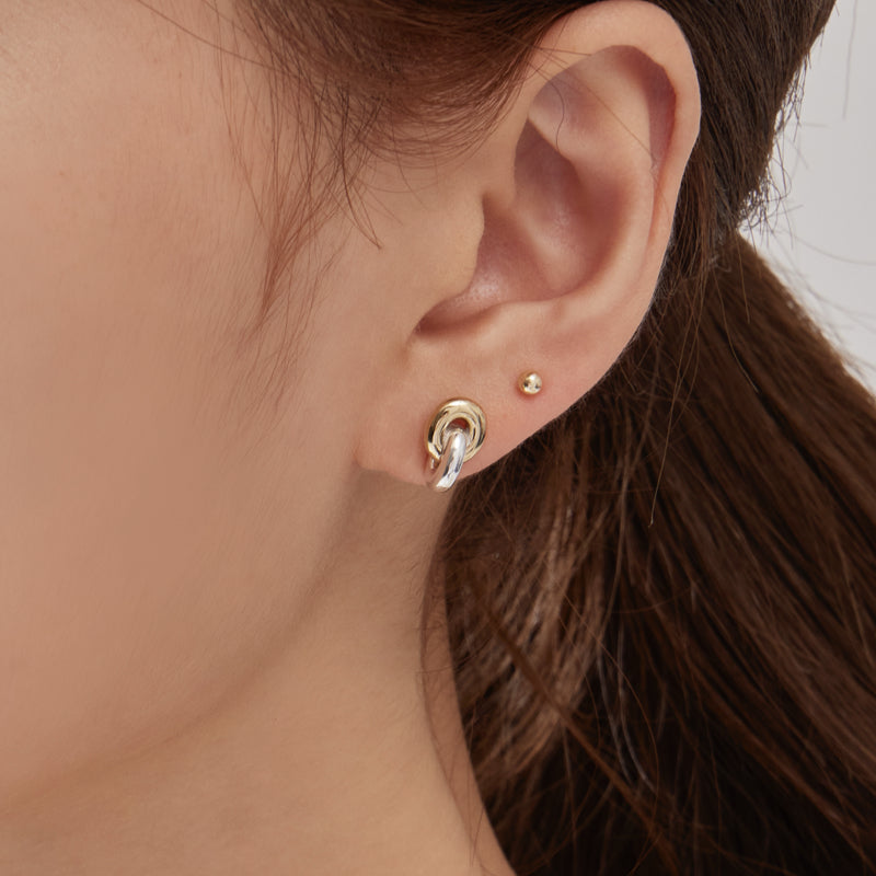 シルバー コンビ リンク ピアス / Silver Combi Link Earrings